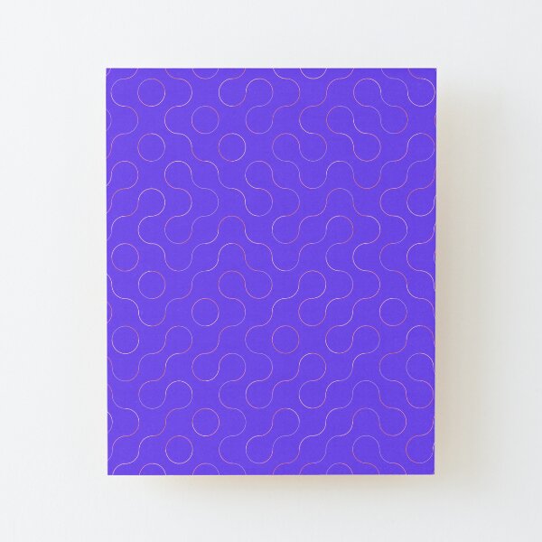 Excitedly Inoffensive Mercury (outlines on purple) Wood Mounted Print