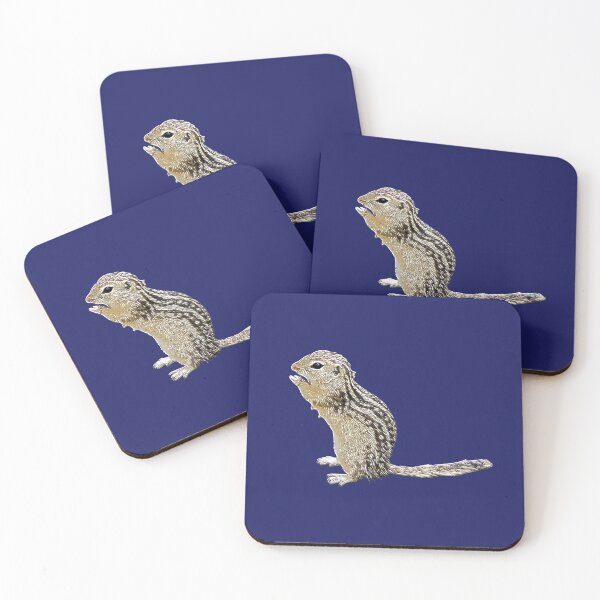Item preview, Thirteen-lined Ground Squirrel White Alternate Print  designed and sold by designsasstultd.