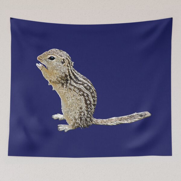Item preview, Thirteen-lined Ground Squirrel White Alternate Print  designed and sold by designsasstultd.