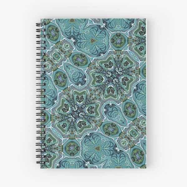 Item preview, Teal Green Blue Boho Floral Pattern designed and sold by RootSquare.