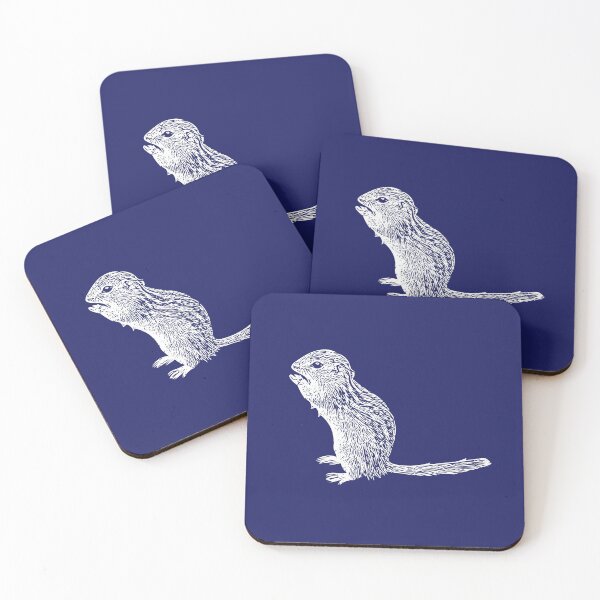 Item preview, Thirteen-lined Ground Squirrel White Print  designed and sold by designsasstultd.