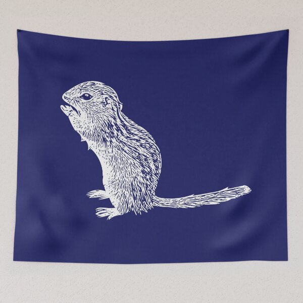 Item preview, Thirteen-lined Ground Squirrel White Print  designed and sold by designsasstultd.