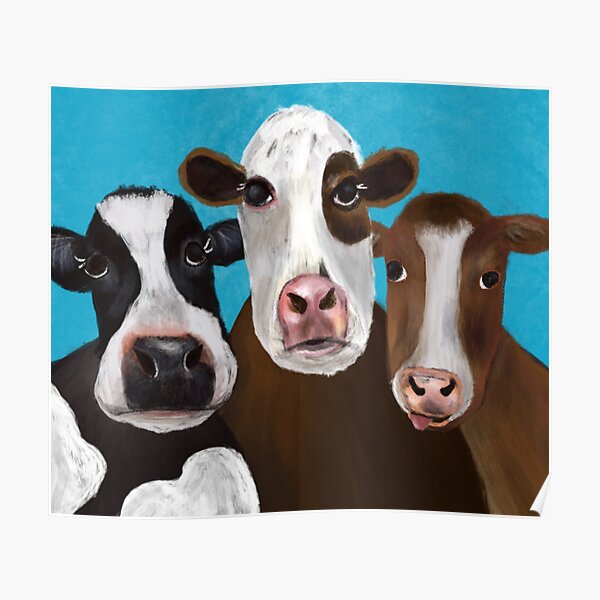 three cows painting