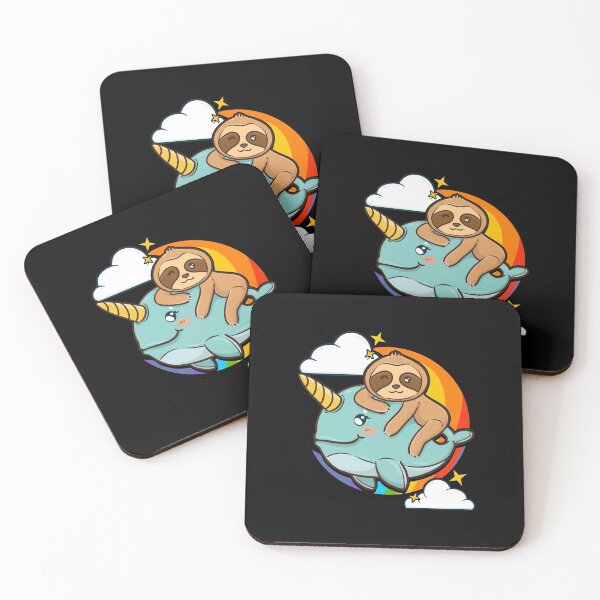Item preview, Cute & Funny Sloth Riding Narwhal Animal Friends designed and sold by perfectpresents.