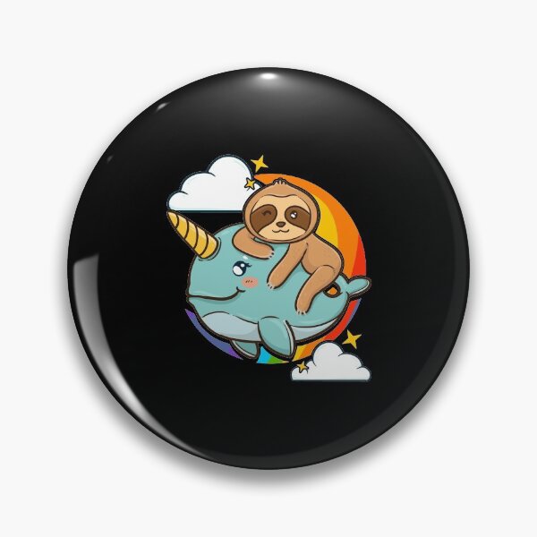 Item preview, Cute & Funny Sloth Riding Narwhal Animal Friends designed and sold by perfectpresents.