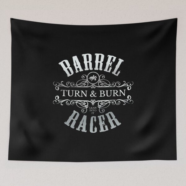 Item preview, Barrel Racer Turn & Burn Lean Into It Rodeo Racing Event design designed and sold by nikkidawn74.
