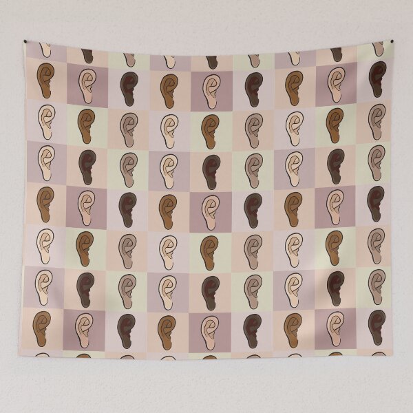 Item preview, Outer Ear Anatomy Neutral Pattern (without center label) designed and sold by StacyAnnDesigns.