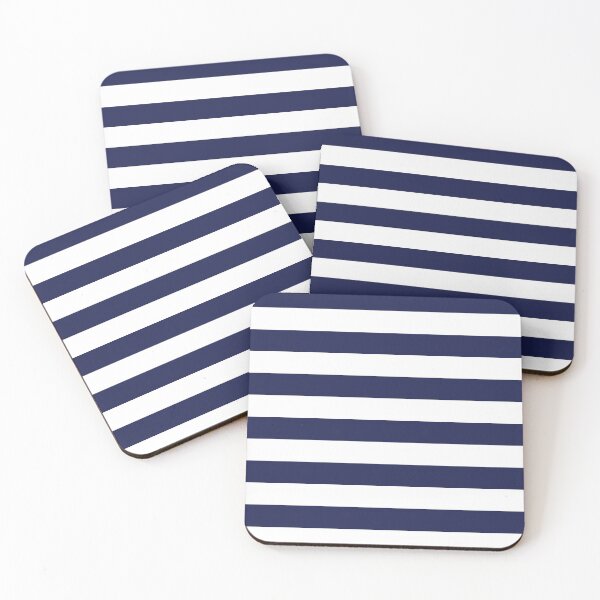 Item preview, Stylish Navy Blue White French and Venice Stripe Pattern designed and sold by GiftsNPatterns.