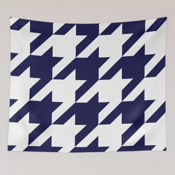 Item preview, Navy Houndstooth in White designed and sold by Moyanana.