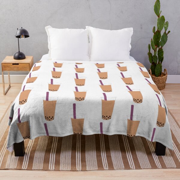 Mango Boba Throw Blanket