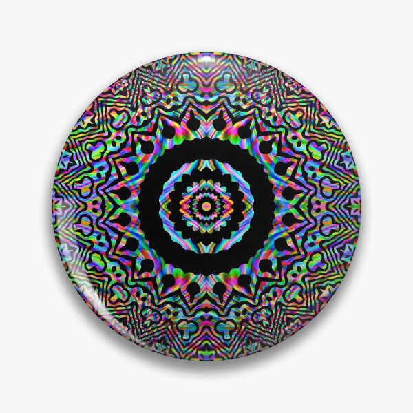 Item preview, Kaleidoscope Trippy Skulls Black designed and sold by PsychedelicPour.