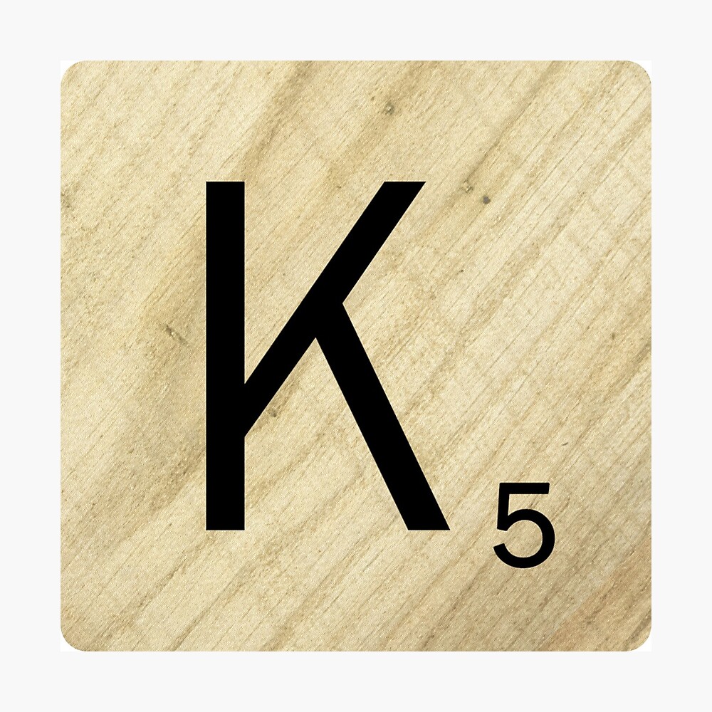 scrabble tile letter k poster by square jane redbubble