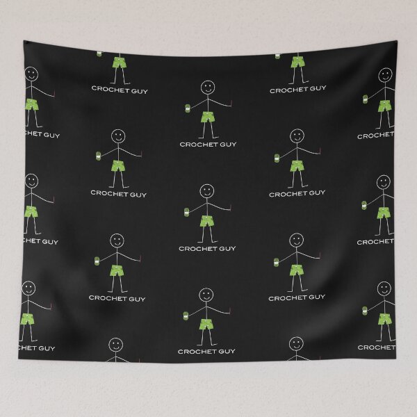 Item preview, Funny Mens Crochet Guy Illustration designed and sold by whyitsme.