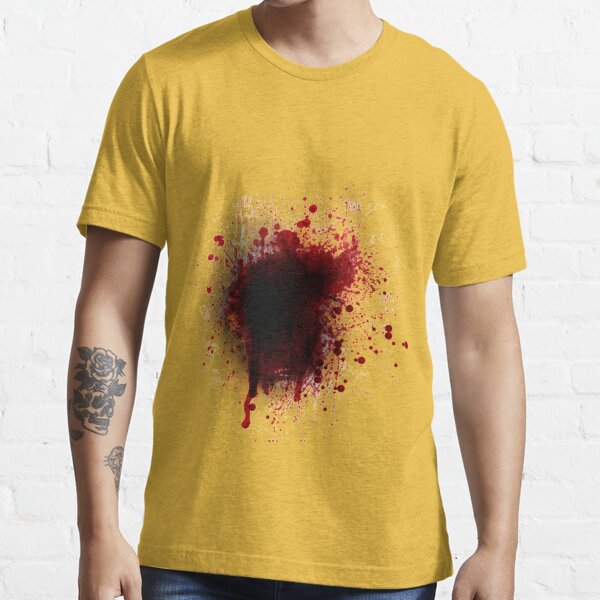 Blood splatter blood stain Essential T-Shirt for Sale by Dream Imagine  Create .