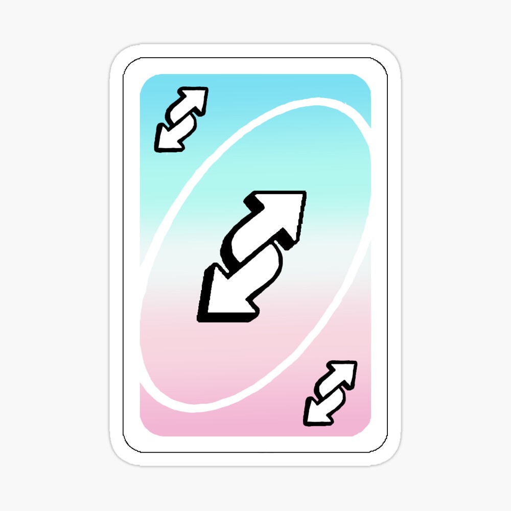 Cute Waterproof Blue/ Red/ Green/ Yellow Uno Reverse Card 