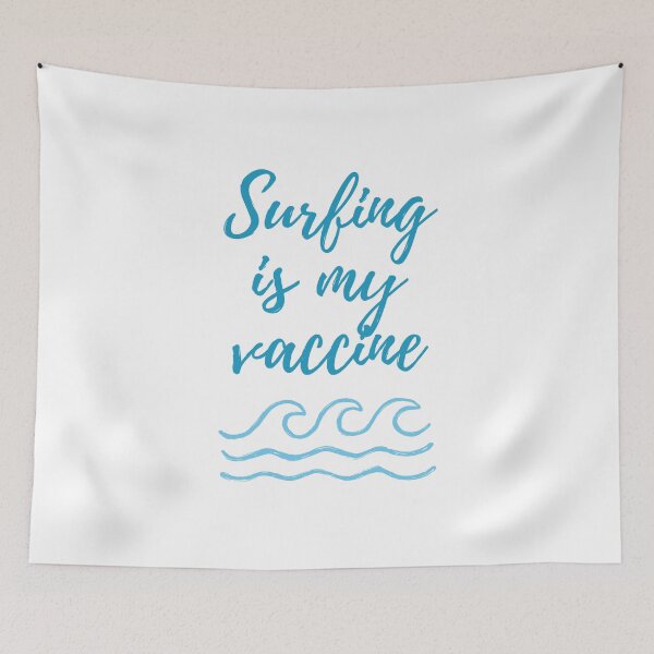 Item preview, Surfing is my vaccine Design for surfer girls - T-shirts, Duvets, Covers, Canvas designed and sold by JOYSURF-LAB.