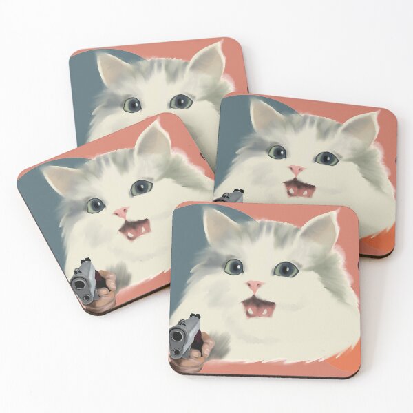 Item preview, Cat With a Gun designed and sold by SourAnita.