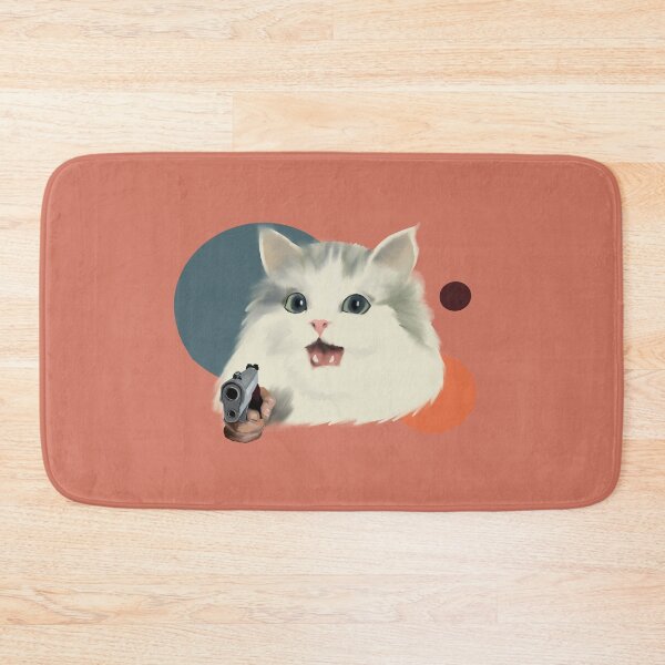 Item preview, Cat With a Gun designed and sold by SourAnita.