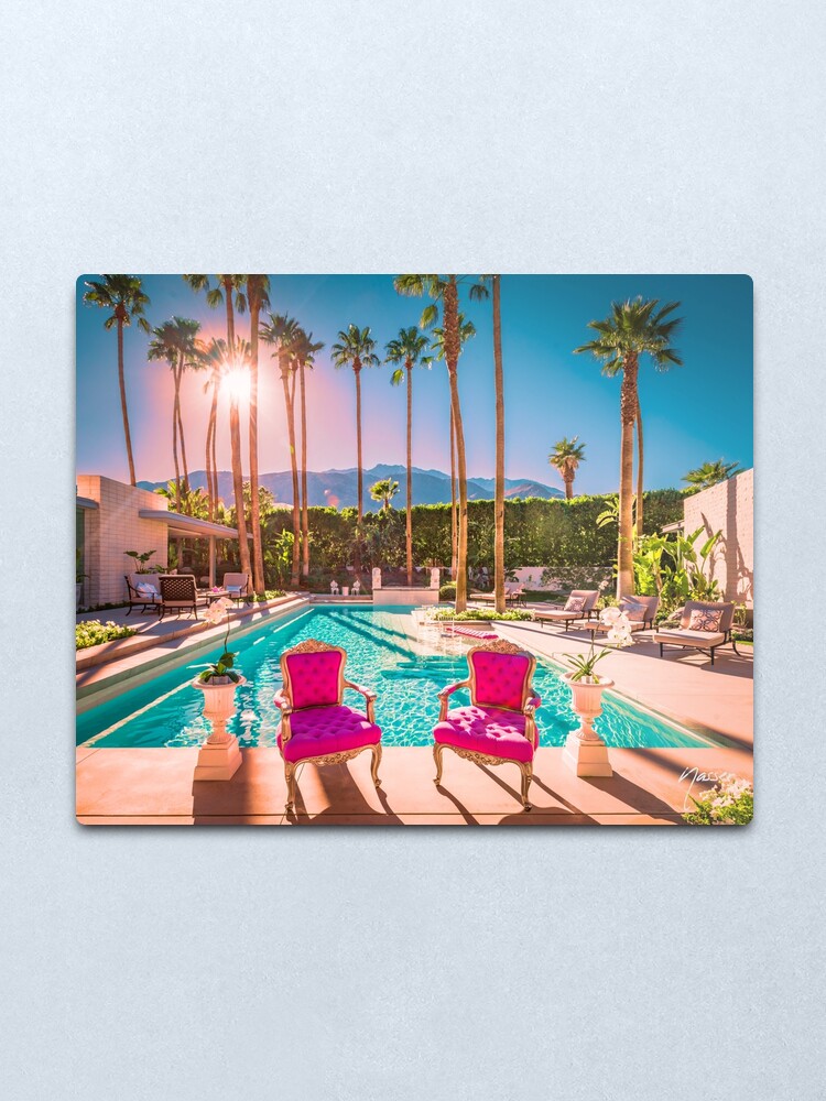 Alternate view of Affluent Opulent Luxe Style 2381 Mid-Century Modern Palm Springs Architecture Metal Print
