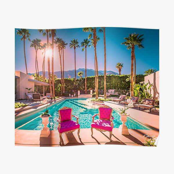 Affluent Opulent Luxe Style 2381 Mid-Century Modern Palm Springs Architecture Poster