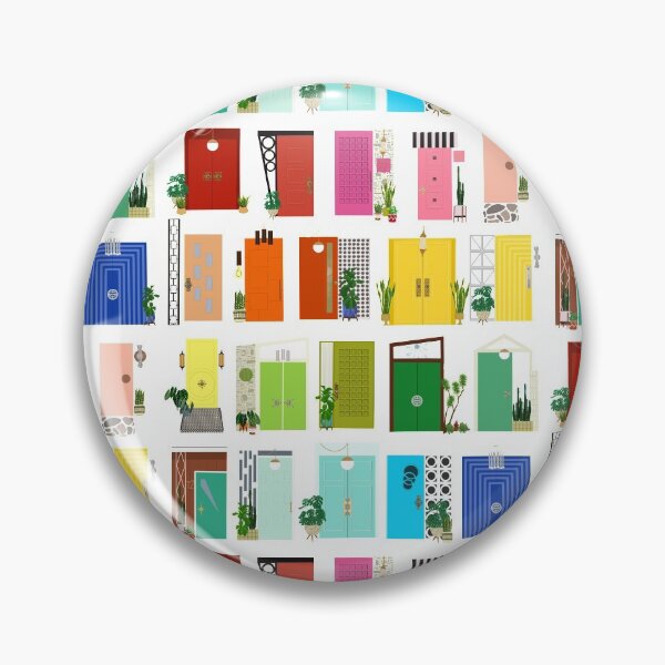 Item preview, Mid Century Modern Rainbow Doors designed and sold by jenbucheli.