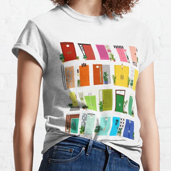 Mid Century Modern Rainbow Doors Classic T-Shirt