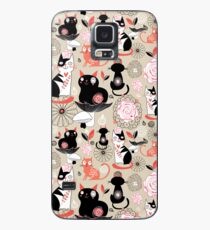 Floral pattern with cats Case/Skin for Samsung Galaxy
