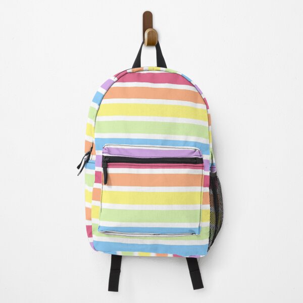 Item preview, Pastel Colorful Horizontal Rainbow Stripes designed and sold by wordznart.