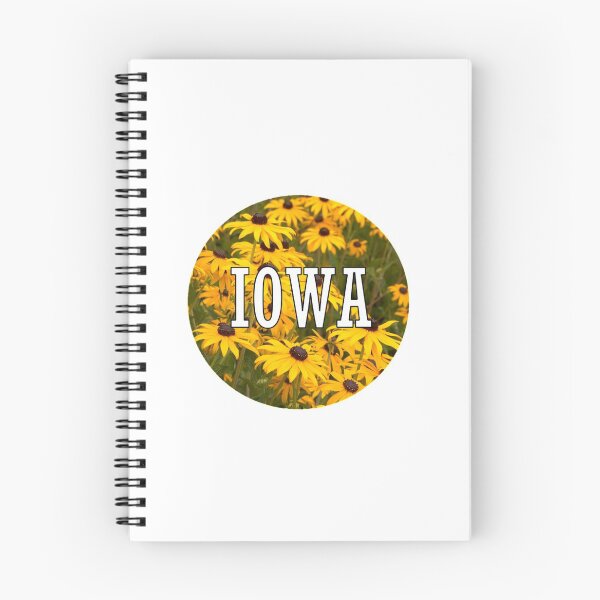 Item preview, Iowa Black & Yellow Floral Background Available as a Sticker, Print, and Apparel designed and sold by JaidenBirdie.