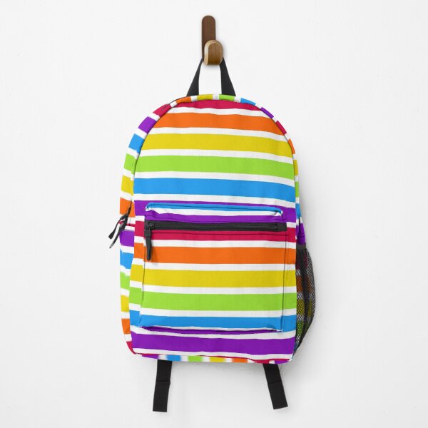 rainbow striped backpack