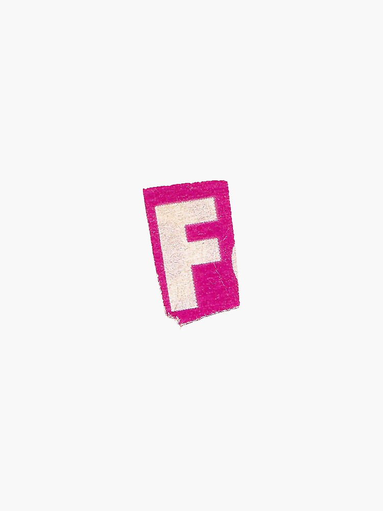 F Newspaper Magazine Cutout Letter Alphabet Sticker For Sale By