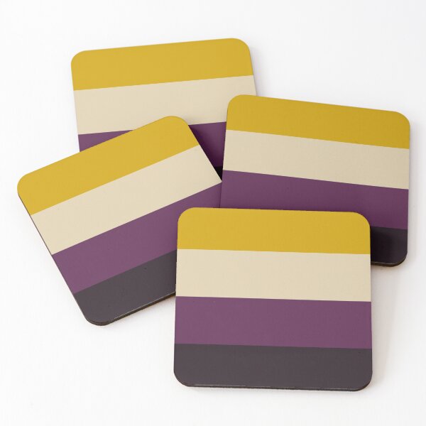Item preview, Desaturated nonbinary flag designed and sold by Honeysunlesbian.