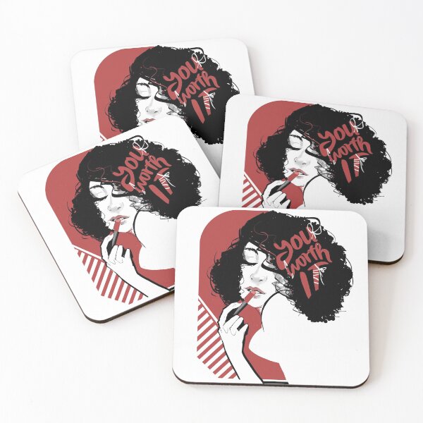 Item preview, Fashion Curly Hair Girl You Worth It designed and sold by Soratern.