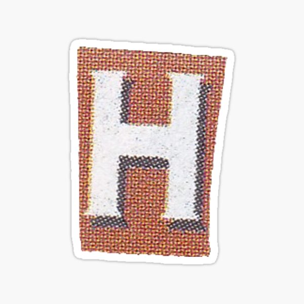 H Newspaper Magazine Cutout Letter Alphabet Sticker By Buenojulian Redbubble