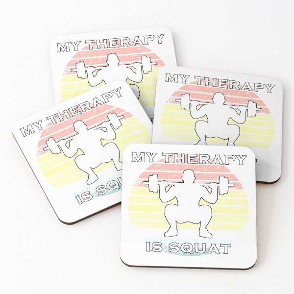Item preview, My therapy is squat designed and sold by Catsloversdotme.