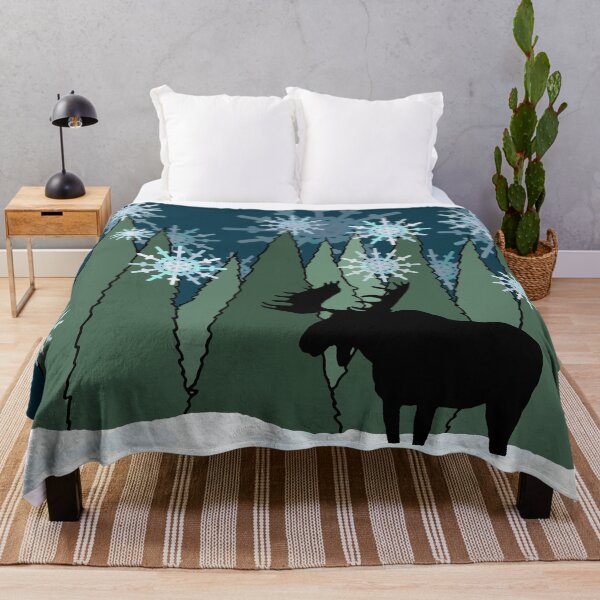 Item preview, Moose in Silent Snowy Forest designed and sold by Melissa J Barrett.