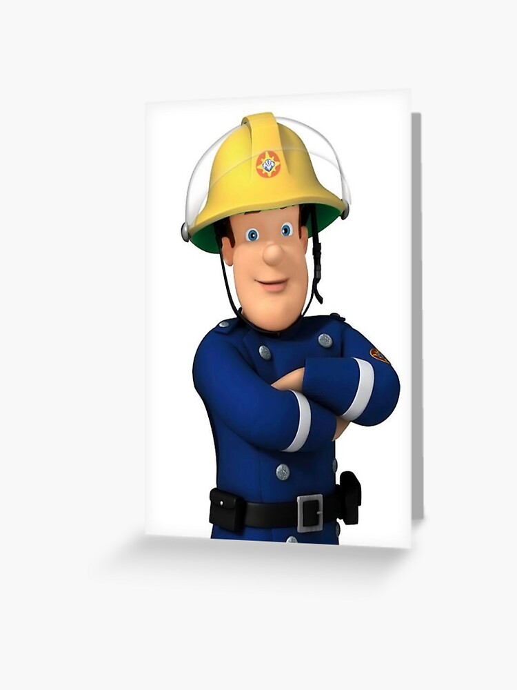 Carte De Vœux Conception De Sam Le Pompier Par Tomsearle02 Redbubble