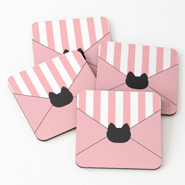 Bee and Puppycat Temp Work Assignment Horizontal! Coasters (Set of 4)