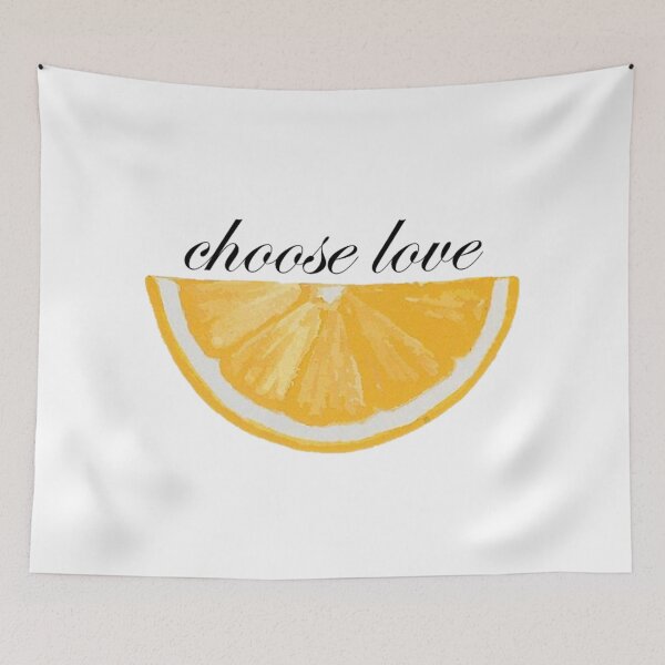 Item preview, "Choose Love" Yellow Lemon Citrus Aesthetic Available as a Sticker, Print, Decor, and Apparel designed and sold by JaidenBirdie.