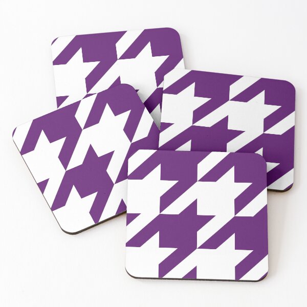 Item preview, Purple Houndstooth in White designed and sold by Moyanana.