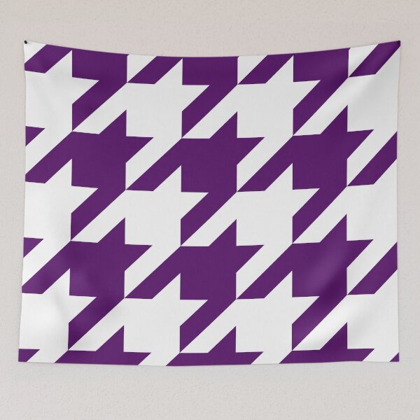Item preview, Purple Houndstooth in White designed and sold by Moyanana.