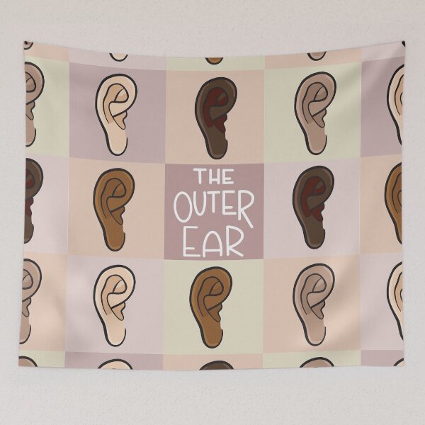 Item preview, Outer Ear Anatomy Neutral Pattern designed and sold by StacyAnnDesigns.