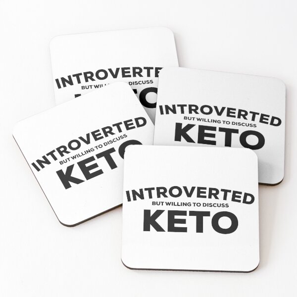 Artikelvorschau, Introvertiert, aber bereit, Keto zu diskutieren entworfen und verkauft von HalpinDesign.