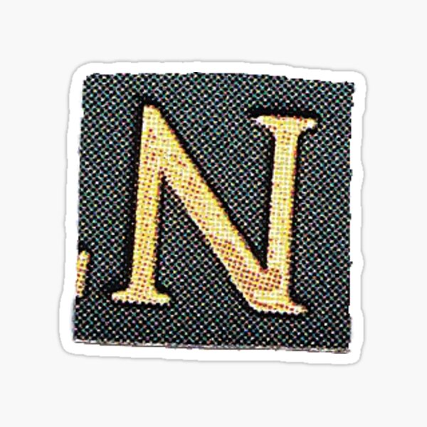 N Newspaper Magazine Cutout Letter Alphabet Sticker By Buenojulian Redbubble