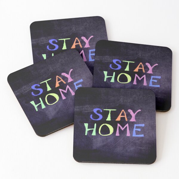 Item preview, Stay Home Colorful on Chalk Board designed and sold by mwagie.