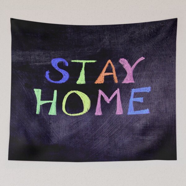 Item preview, Stay Home Colorful on Chalk Board designed and sold by mwagie.