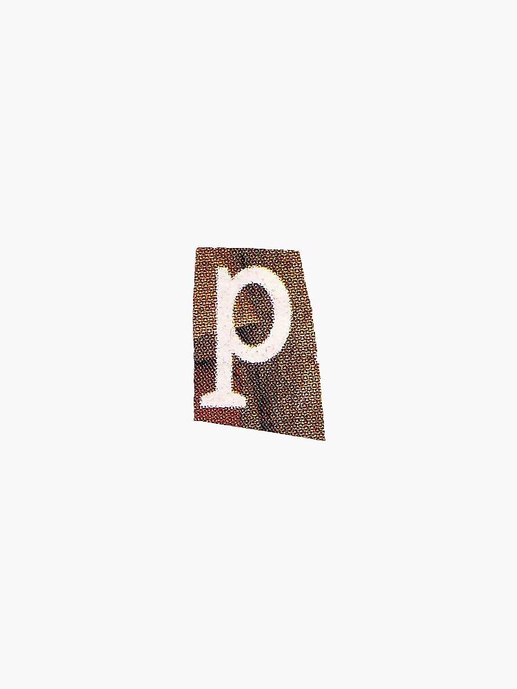 "P Newspaper / Magazine Cutout Letter ALPHABET" Sticker for Sale by