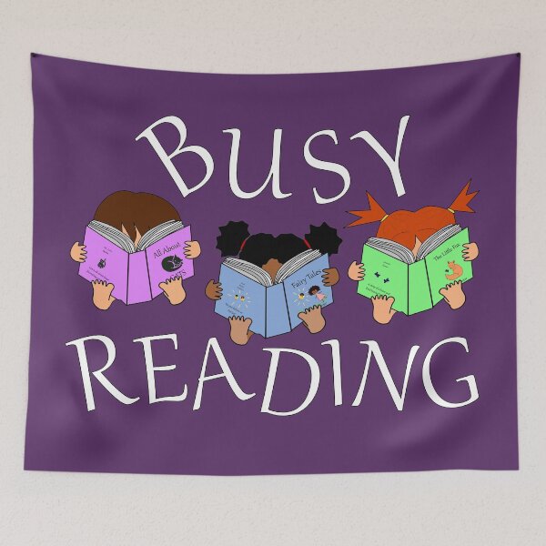 Item preview, Busy Reading designed and sold by nutmegfairy.