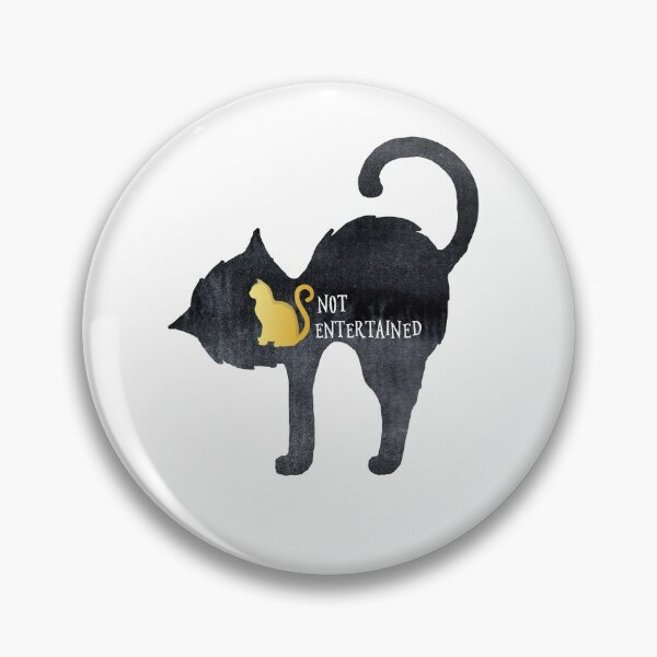 Item preview, Gold Cat, Black Cat, Not Entertained  designed and sold by Bliss Find And Design.