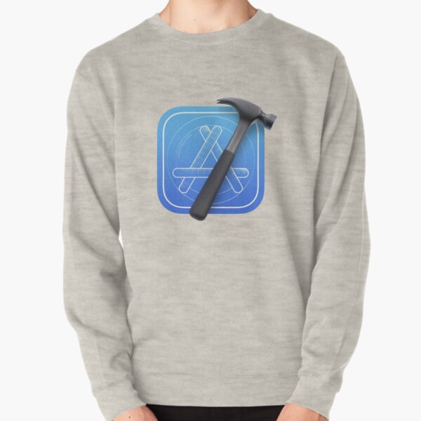 Xcode Apple Logo Sticker Pullover Sweatshirt